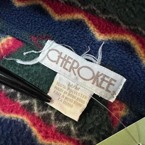 90s Cherokee Abstract Quarter Zip Fleece - Picture 3 of 5